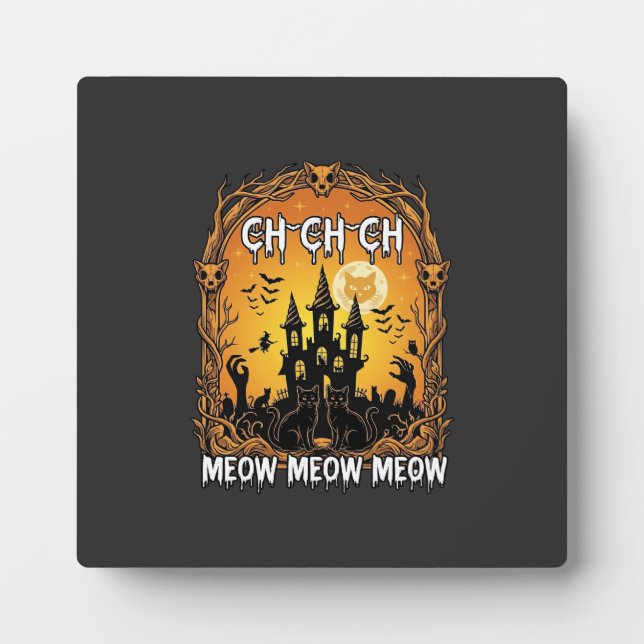 Ch Meow Halloween Haunted Castle_1 Plaque (Front)