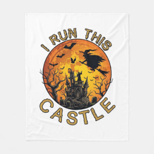 Ch Meow Halloween Haunted Castle (2)_1 Fleece Blanket