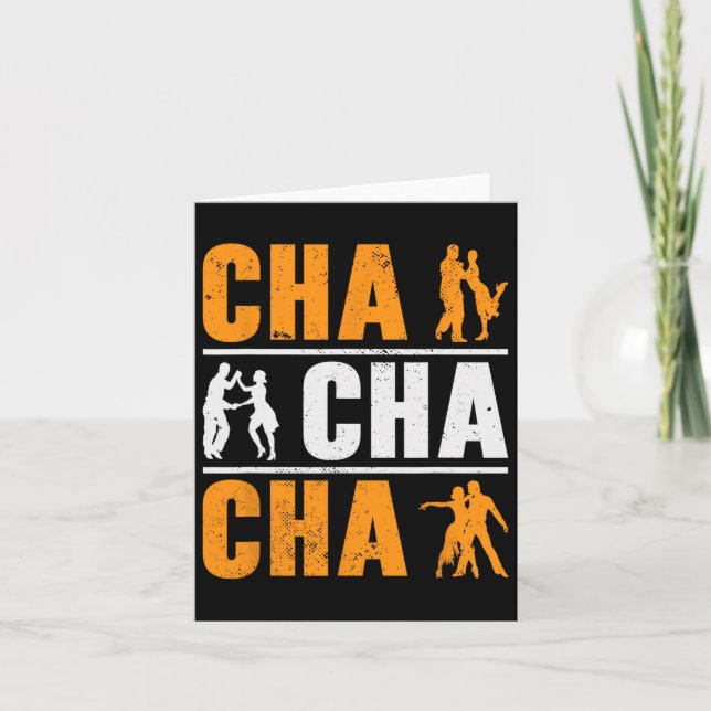 Cha Cha Cha Dancer Dancing Cuban Dance  Card (Front)