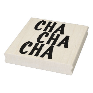 Cha Cha Cha Retro Rubber Art Stamp