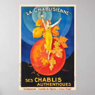 Chablis Drink Beverage Vintage Travel Poster