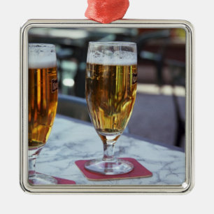 Chablis; two cool beers at 42 degrees hot summer metal tree decoration