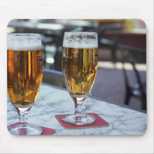 Chablis; two cool beers at 42 degrees hot summer mouse mat