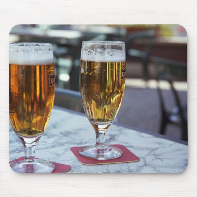 Chablis; two cool beers at 42 degrees hot summer mouse mat (Front)