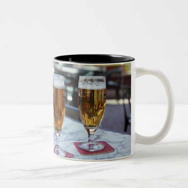 Chablis; two cool beers at 42 degrees hot summer Two-Tone coffee mug (Right)