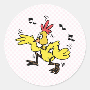 ChaChaCha Chicken Classic Round Sticker