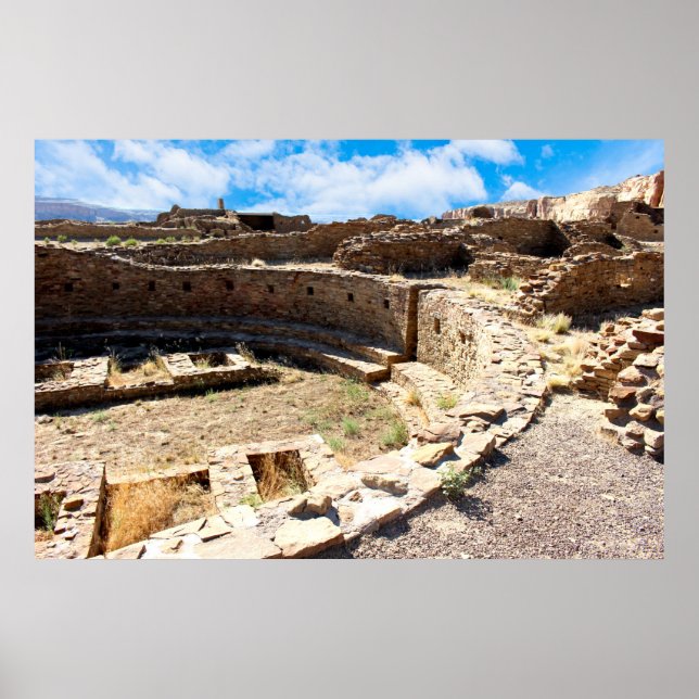 Chaco Canyon Pueblo Bonito, New Mexico Poster (Front)
