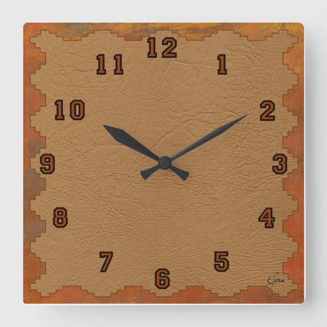 Chaco Square Wall Clock (Front)