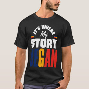 Chad Chadian Chad Flag Its Where My Story Began Ch T-Shirt