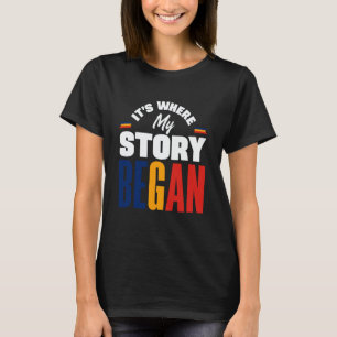 Chad Chadian Chad Flag Its Where My Story Began Ch T-Shirt