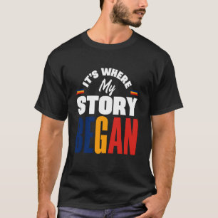Chad Chadian Chad Flag Its Where My Story Began Ch T-Shirt