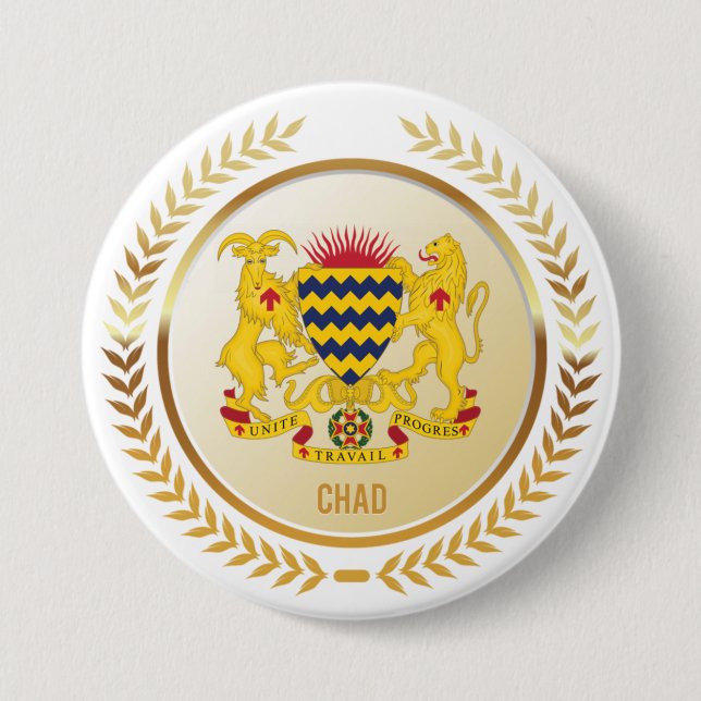 Chad Coat Of Arms 7.5 Cm Round Badge (Front)