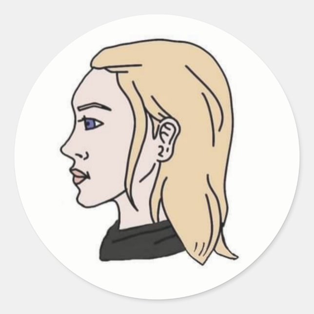 Chad female wojak stickers (Front)