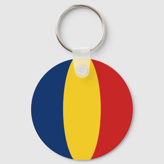 Chad Fisheye Flag Keychain (Front)