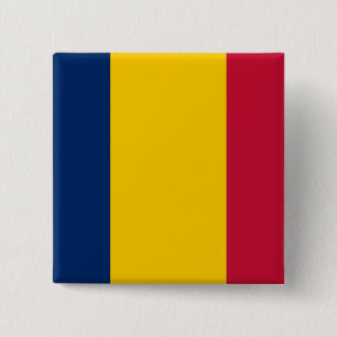 Chad Flag 15 Cm Square Badge