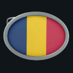 Chad Flag Belt Buckle<br><div class="desc">Patriotic flag of Chad.</div>