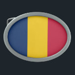 Chad Flag Belt Buckle<br><div class="desc">Patriotic flag of Chad.</div>