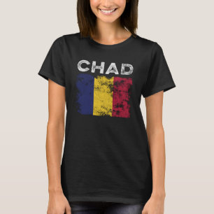 Chad Flag Distressed - Chadian Flag T-Shirt