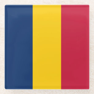 Chad Flag Glass Coaster