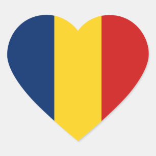 Chad Flag Heart Sticker