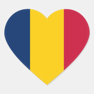 Chad Flag Heart Sticker