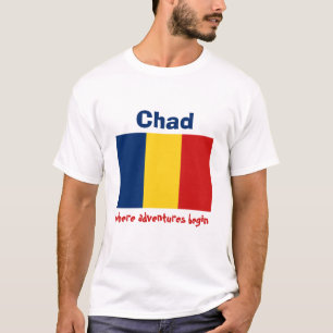 Chad Flag + Map + Text T-Shirt
