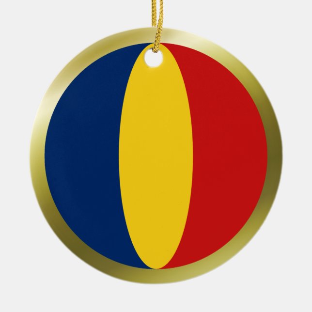 Chad Flag Ornament (Front)