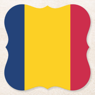 Chad Flag Paper Coaster
