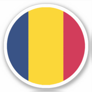 Chad Flag Round Sticker