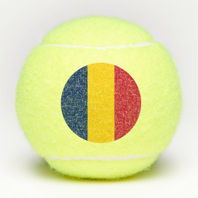 Chad Flag Tennis Balls (Front)