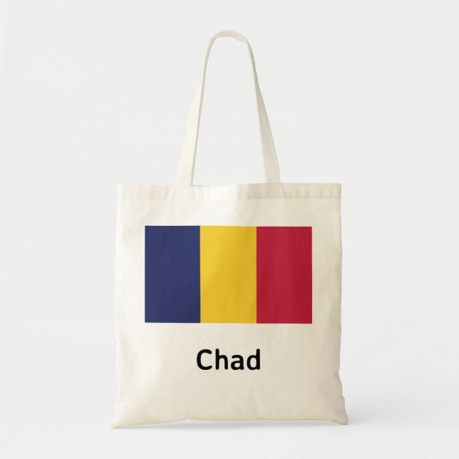 Chad Flag Tote Bag (Front)