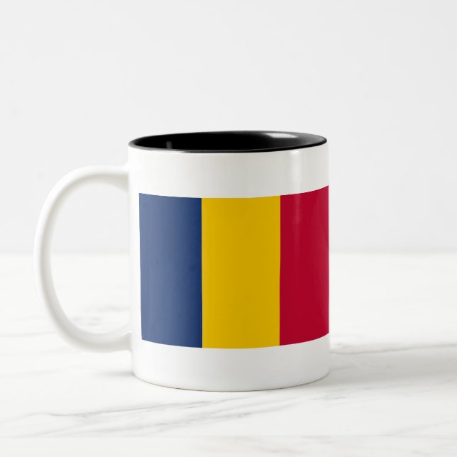 Chad Flag Two-Tone Coffee Mug (Left)