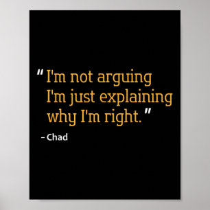 Chad Gift Quote Funny Birthday Personalised Name I Poster