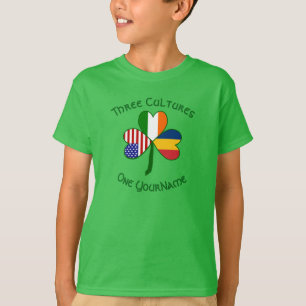 Chad Ireland USA Shamrock Flag Personalised T-Shirt