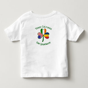 Chad Ireland USA Shamrock Flag Personalised Toddler T-Shirt