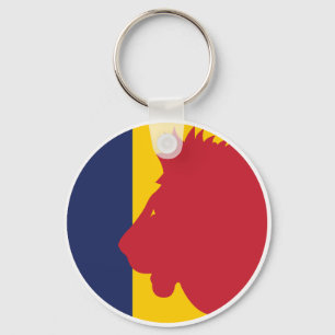 Chad Lion Chadian National Animal Flag Key Ring
