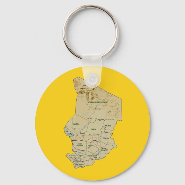 Chad Map Keychain (Front)