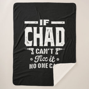 Chad Personalised Name Birthday Sherpa Blanket