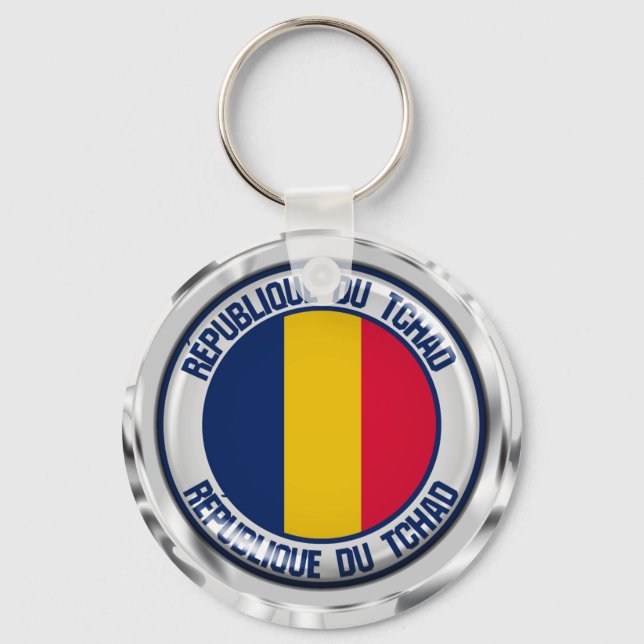Chad Round Emblem Key Ring (Front)