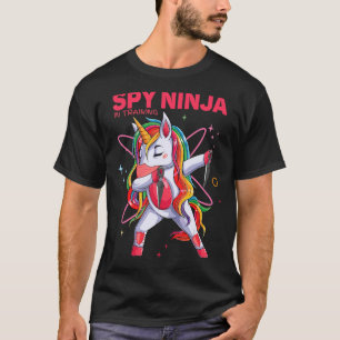Chad Spy Unicorn Ninja In Training Gamer Girl Kids T-Shirt
