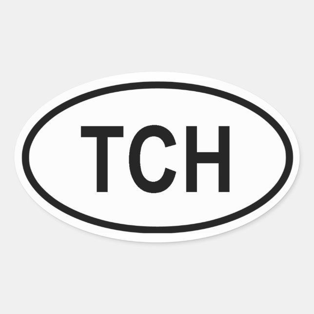 Chad "TCH" Oval Sticker (Front)