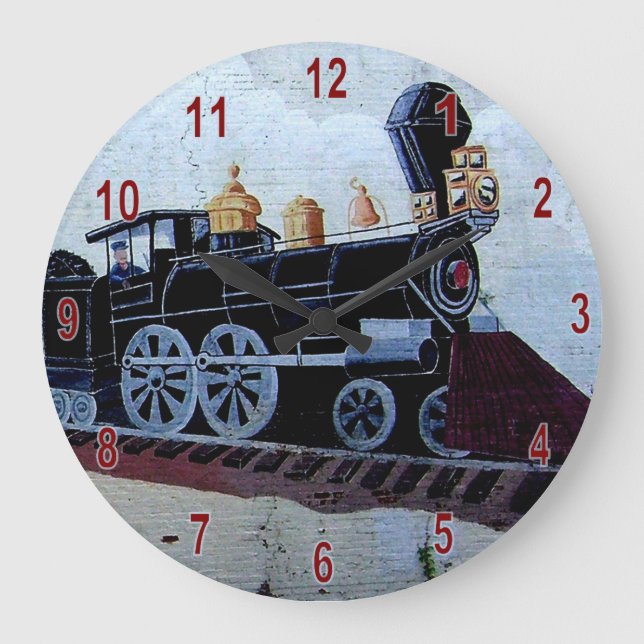 Chadbourn Train Mural Clock (Front)