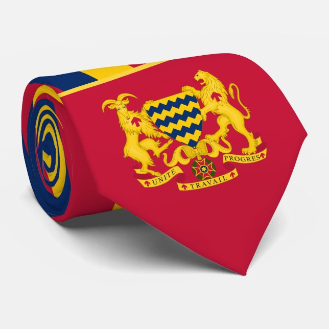 Chadian Flag & Coat of Arms, Flag of Chad Tie (Rolled)