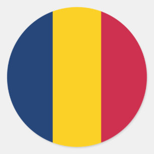 Chadian Flag, Flag of Chad Classic Round Sticker