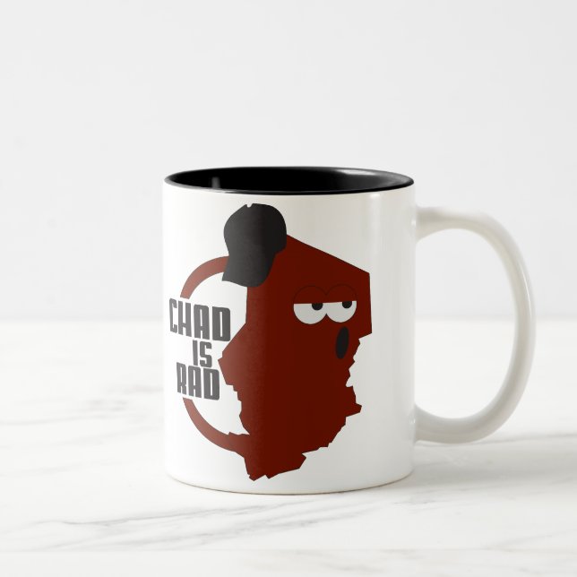 chadisrad.com main logo Two-Tone coffee mug (Right)