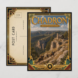 Chadron Nebraska Vintage Art Deco Golden Age Postcard
