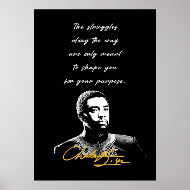 Chadwick Boseman Inspirational Poster (Front)