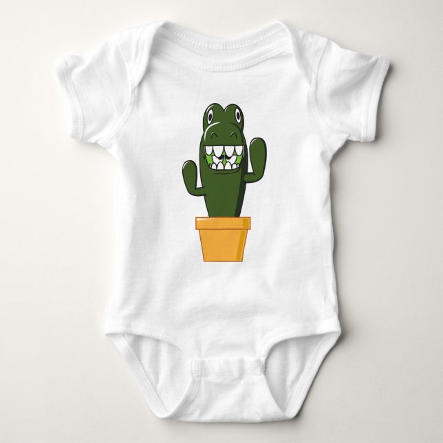 Chadwick the Cantankerous Cactus Baby Bodysuit (Front)