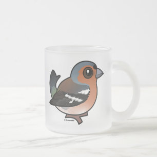 Chaffinch Frosted Glass Coffee Mug