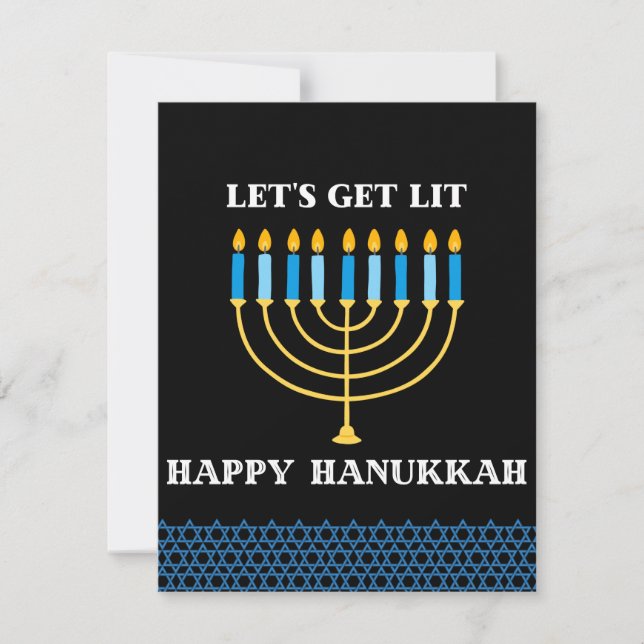Chag Hanukkah Sameach Holiday Card (Front)